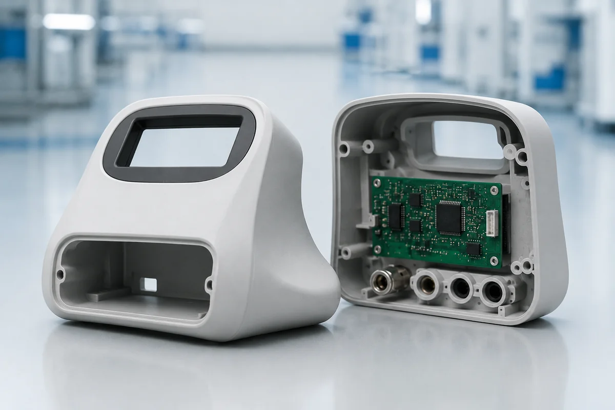Compact sensor housing with precise internal cavities